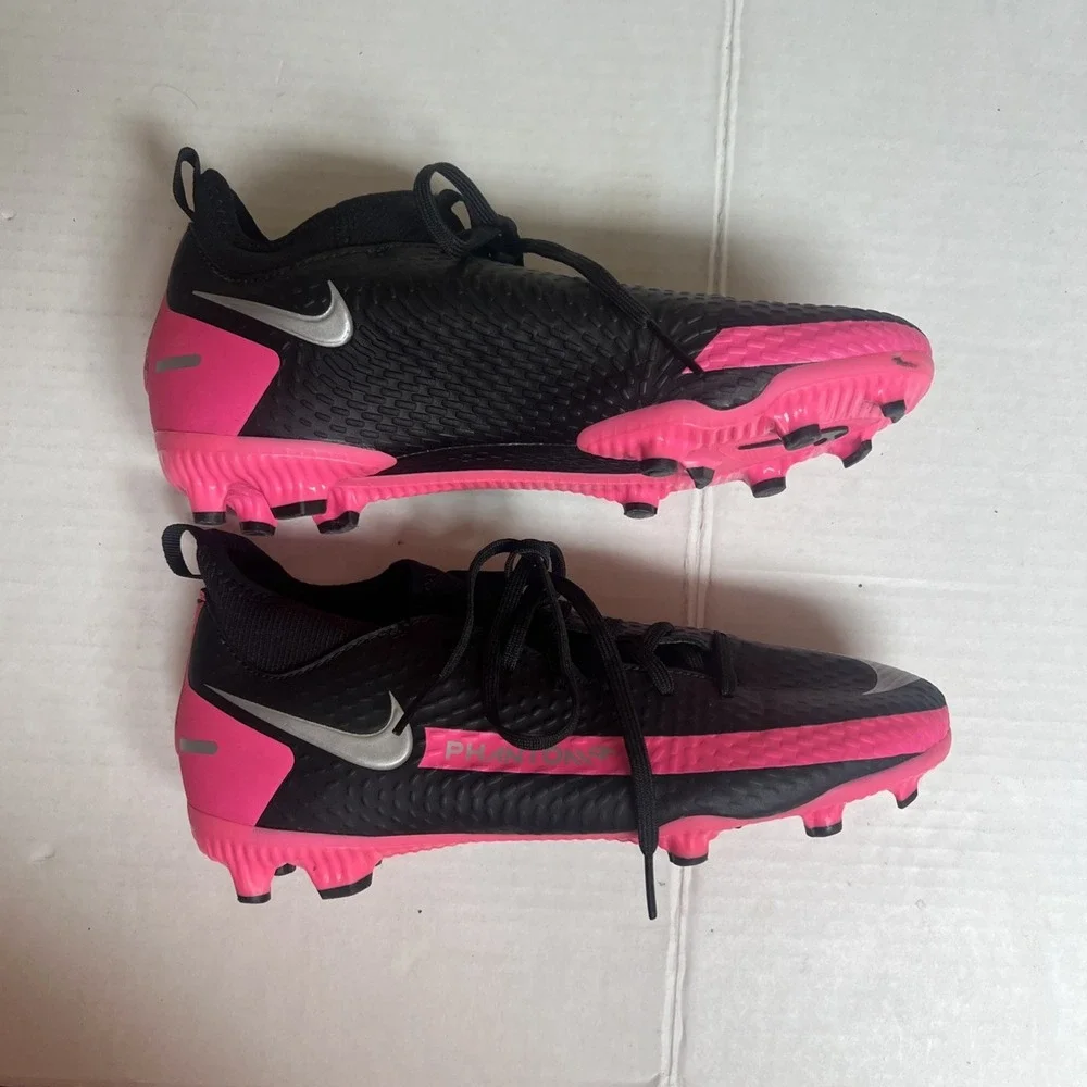 Nike Jr Phantom GT Academy Dynamic Fit CW6694-006 Pink BlackSoccer Cleats‎ 3.5Y